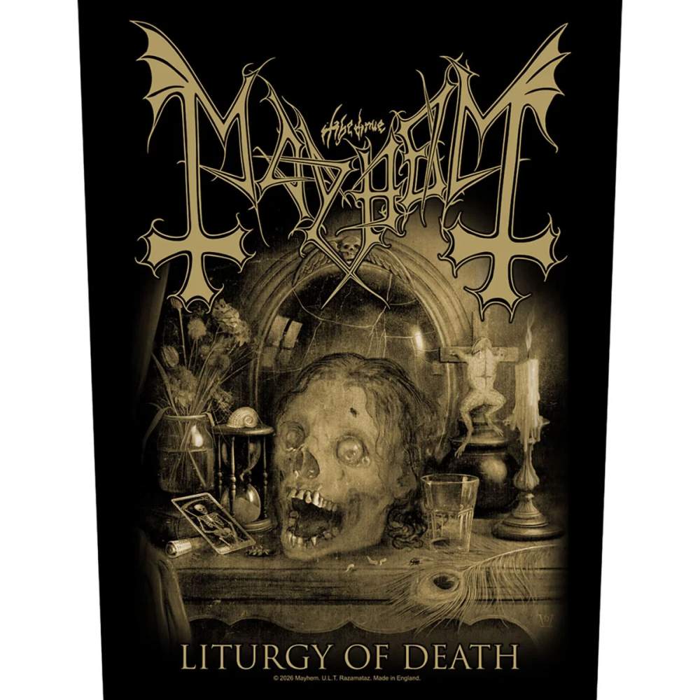 Mayhem - Liturgy Of Death Rückenaufnäher - Schwarz/Mehrfarben